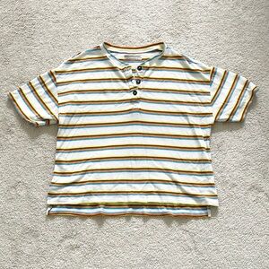 Urban Outfitters Striped Shirt with Multicolor Design